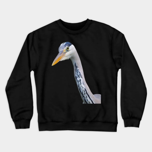 Grey Heron What Are You Looking At? Crewneck Sweatshirt by DesignMore21